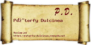 Péterfy Dulcinea névjegykártya